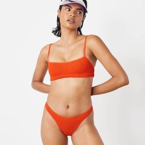 bond-eye strap saint crop bikini top NWT